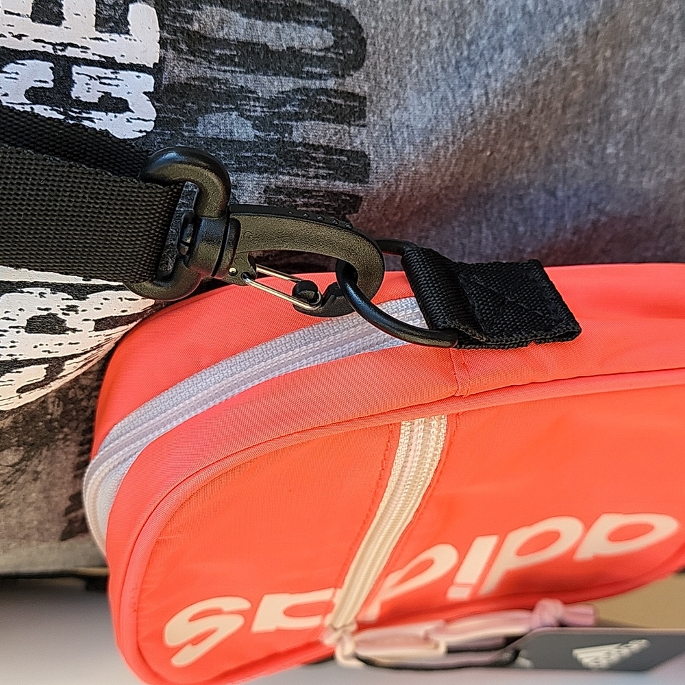adidas Core Festival Mini Crossbody Bag Travel Running RARE Neon Pink Signal - Picture 11 of 16
